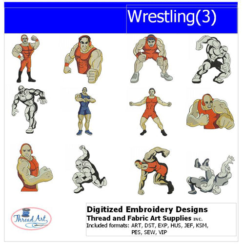 Machine Embroidery Designs - Wrestling(3) - Threadart.com
