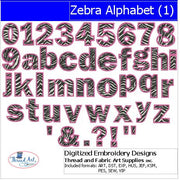 Machine Embroidery Designs - Zebra Alphabet(1) - Threadart.com