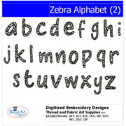 Machine Embroidery Designs - Zebra Alphabet (2) - Threadart.com