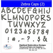 Machine Embroidery Designs - Zebra Alphabet Caps(2) - Threadart.com
